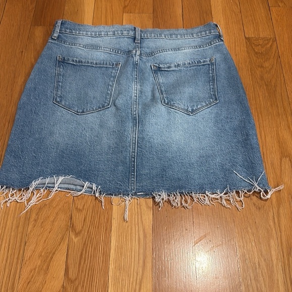 a.n.a Denim Frayed Edge Mini Skirt - Picture 3 of 3